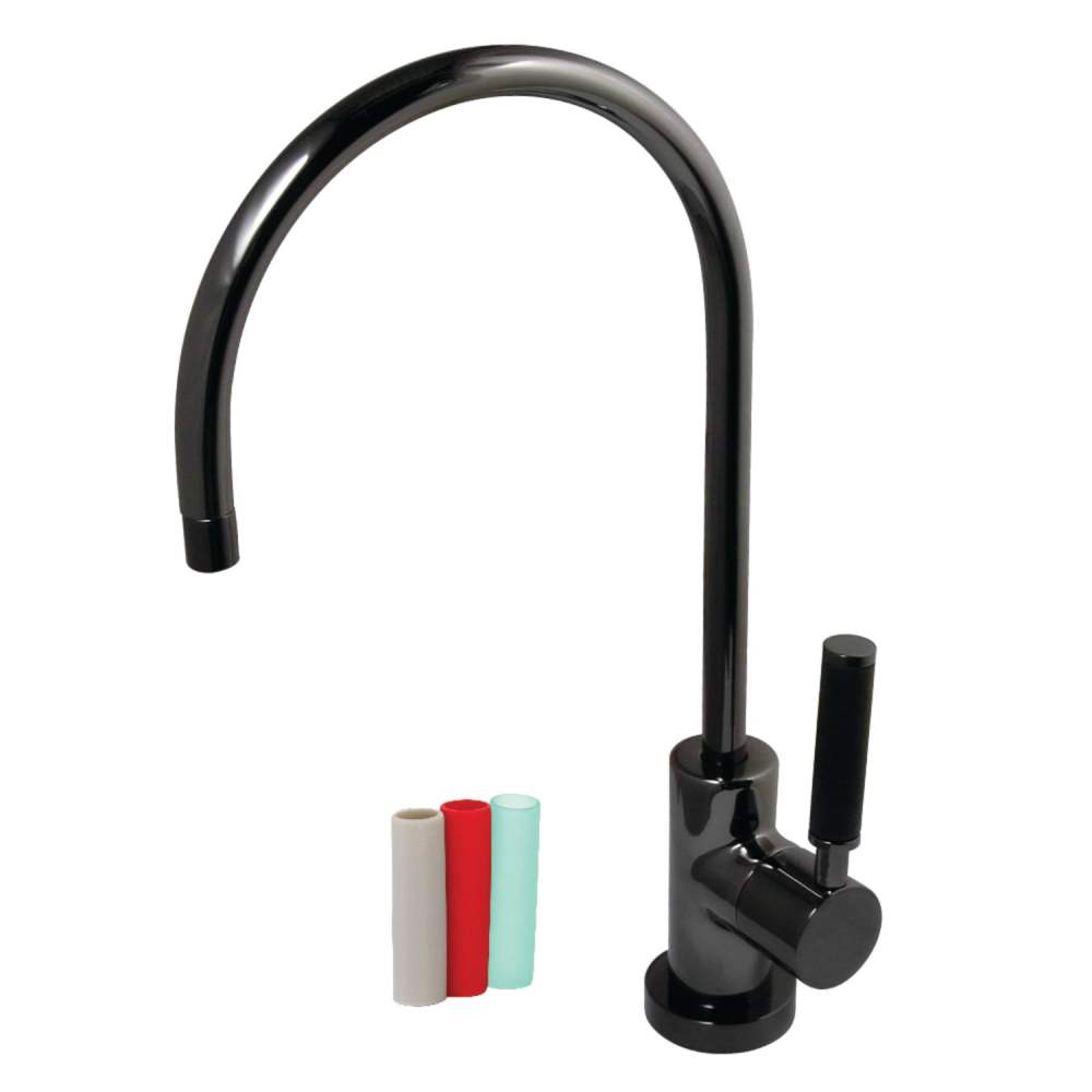 Kingston Brass NS8190DKL Water Onyx Contemporary Water Filtration Standard Mount Faucet,Black Stainless Steel