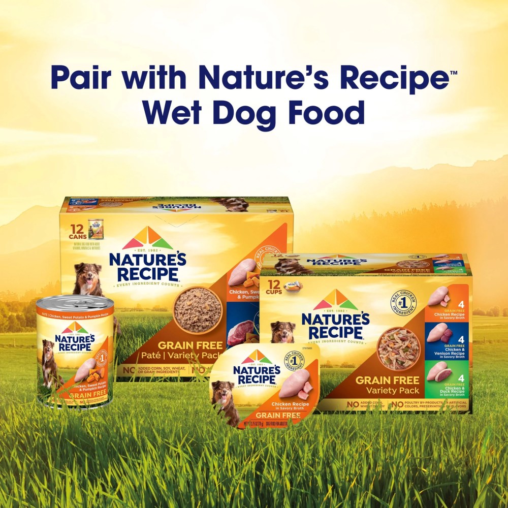 Nature's Recipe Grain Free Large Breed Dry Dog Food Chicken, Sweet Potato & Pumpkin, 24 lb Bag - Image 5