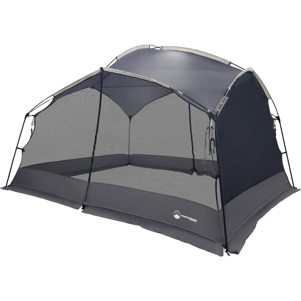 Wakeman Outdoors 1210 Pop Up Canopy Screen Tent for Camping or Party,  Gray