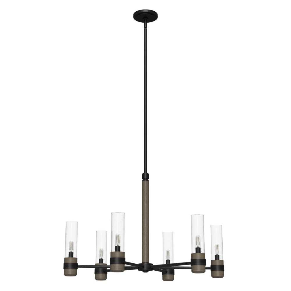 Hunter - River Mill 6-light Rustic Iron, Large Chandelier, Dimmable, Rustic Style, Candle Shaped, for Bedrooms, Dining, Living Rooms - 19476 - Image 7