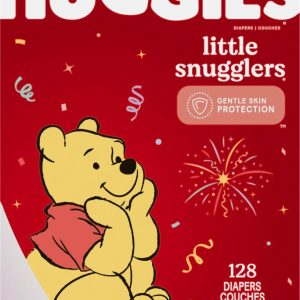 Huggies Little Snugglers Baby Diapers, Size Newborn, 128 Ct, Giant Pack