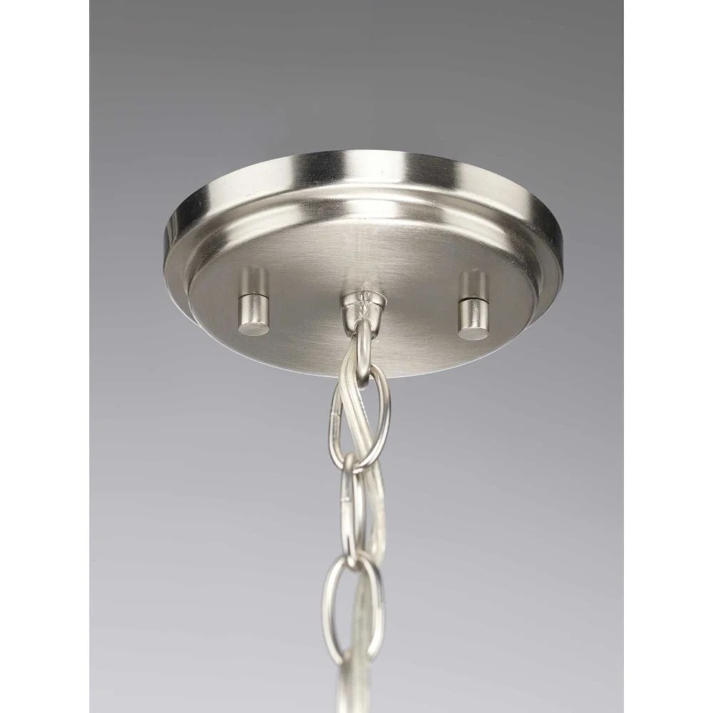 Mast Collection One-Light Brushed Nickel Clear Glass Coastal Mini-Pendant Light - Image 2