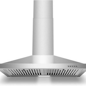 Joeaonz 30-Inch Wall Mount Range Hood,Stainless Steel,450CFM,Ventless/Ducted,Ultra Quiet,LED Light,3-Speed