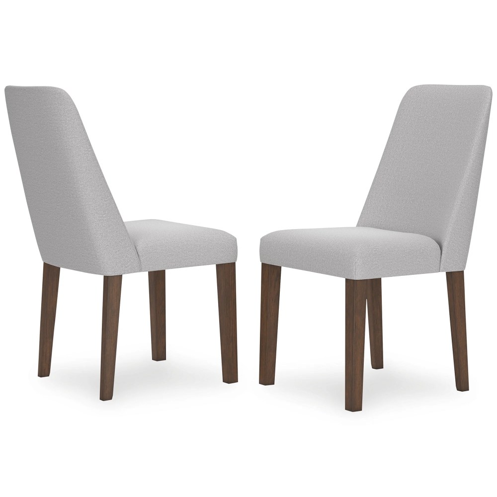 Signature Design by Ashley Lyncott Contemporary Dining Room Upholstered Side Chair with Foam Cushion,Set of 2,Cream & Brown