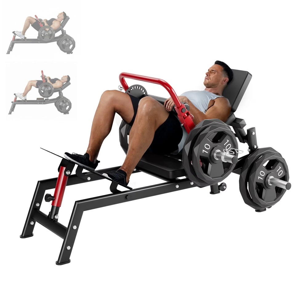JoanKaren Hip Thrust Machine,  900 Lbs Capacity Heavy Duty Glute Bridge & Hip Thrust Machine with Weight Holder and Non-Slip Padding