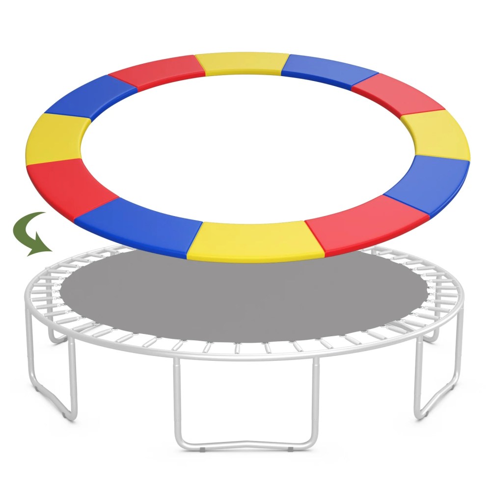 Topbuy 15FT Trampoline Replacement Safety Pad Waterproof Colorful