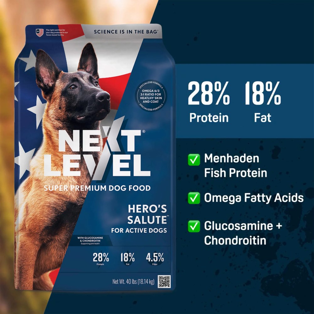 Next Level Hero's Salute Dry Dog Food, 40 lb Bag - Image 4