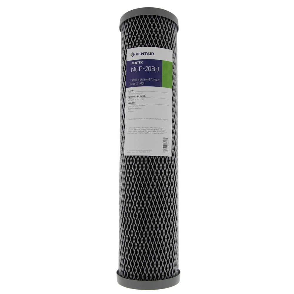 Pentair Pentek NCP-20BB 20" Big Blue Whole House Carbon-Impregnated Polyester Sediment,Taste & Odor Water Filter - 10 Micron