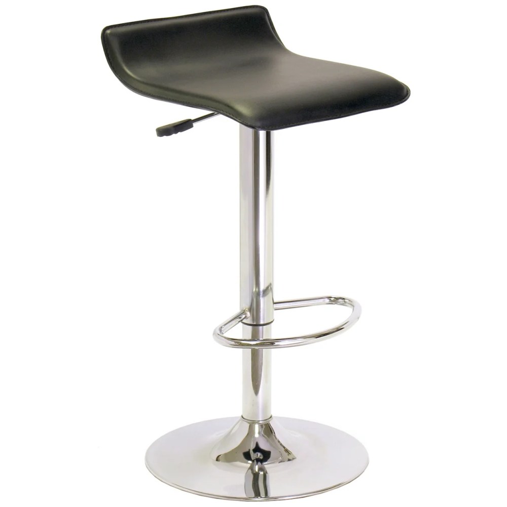 Winsome Wood Spectrum Adjustable Swivel Stool,Black & Chrome Finish