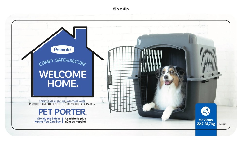 Petmate Pet Porter Traditional Travel Dog Kennel Portable Plastic Carrier, Medium to Large 36" for Dogs 50-70 lb, Gray - Image 6