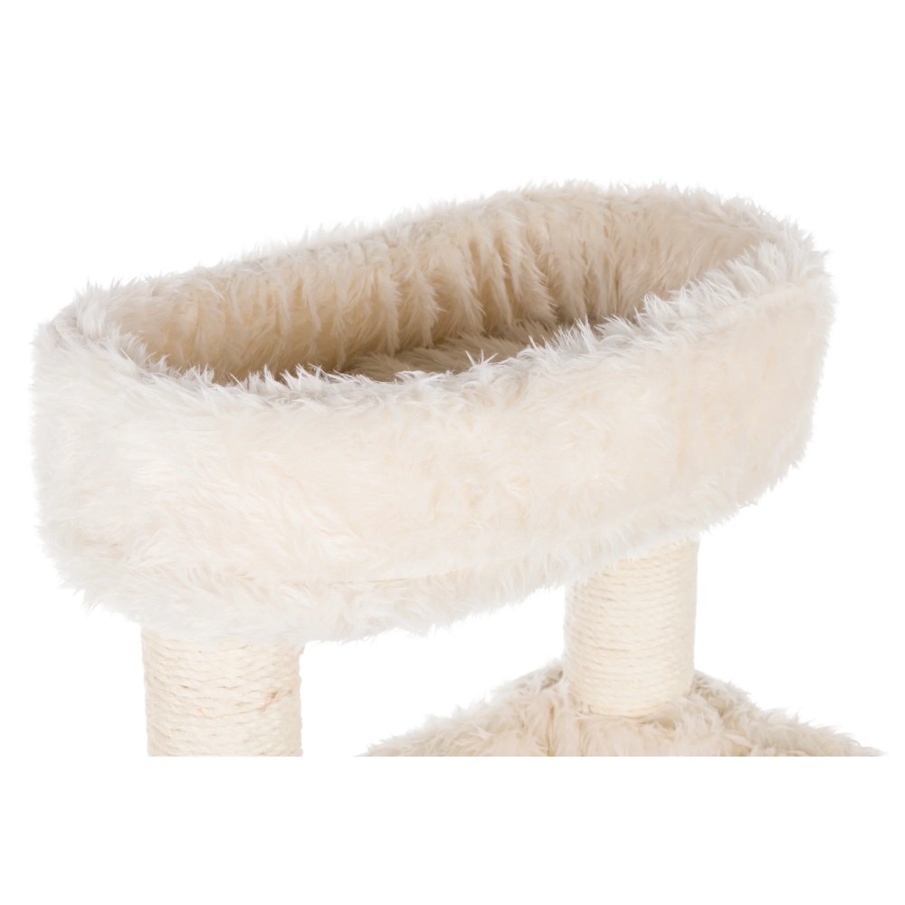 TRIXIE Baza Junior Jute & Plush 3-Level 39" Cat Tower, Scratching Posts and Condo, Cream - Image 2