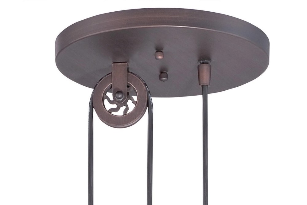 P400-ABZ Craftmade Lighting Pulley - One Light Mini Pendant - 11.75 inches wide by 6.88 inches high-Aged Bronze Brushed Finish - Image 3