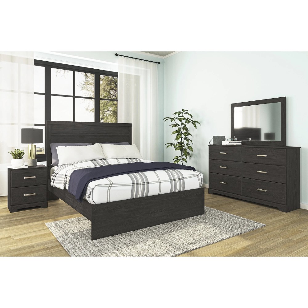 Signature Design by Ashley Casual Belachime 2 Drawer Nightstand, Black - Image 4