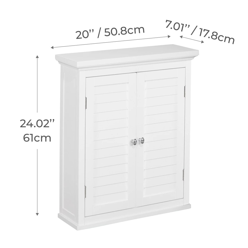 Teamson Home Glancy 20" x 24.02" Removable Wall Cabinet, White - Image 4
