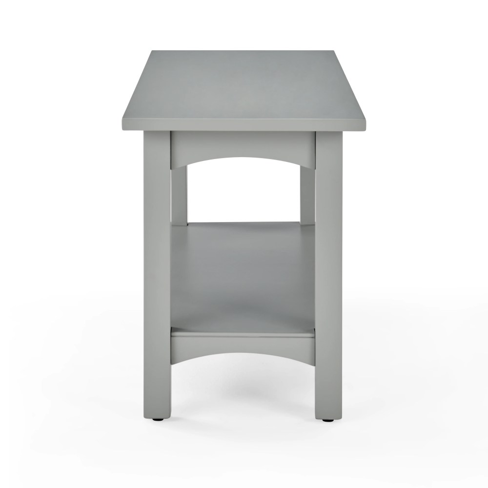 Alaterre Furniture Craftsbury 36 in. Sturdy Pine Wood Entryway Bench,Open Design Accent Furniture,Gray - Image 7