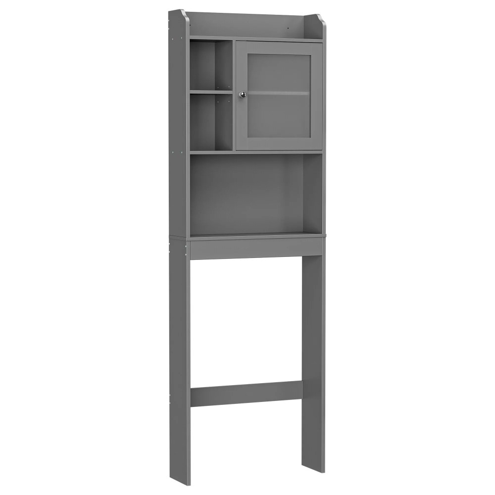 ZENSTYLE Wood Storage Cabinet Modern Over The Toilet Space Saver Home Bathroom Gray