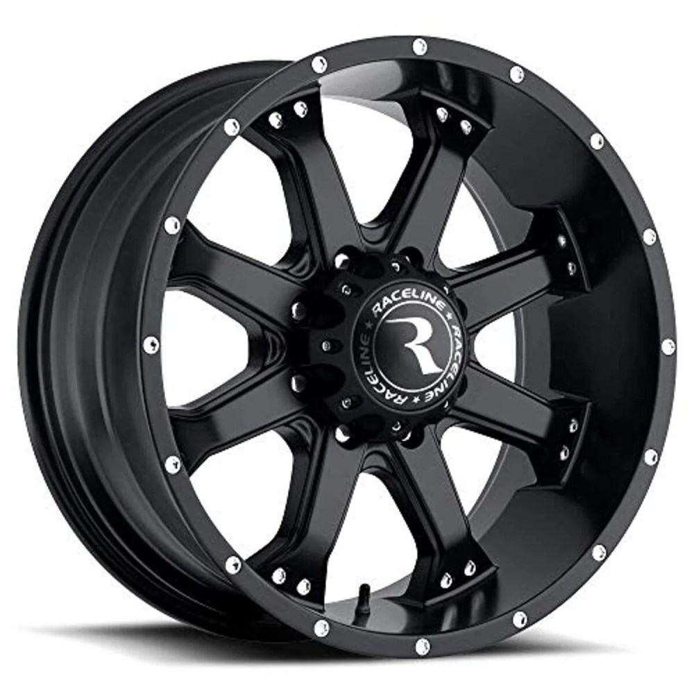 Raceline 991B-ASSAULT 17" Cast Aluminum Wheel, ASSAULT BLACK 17X9 8X6.5 -12mm (4.50"B/S) Fits select: 2003-2005 HUMMER H2, 2003-2008 DODGE RAM 3500 ST/SLT - Image 5