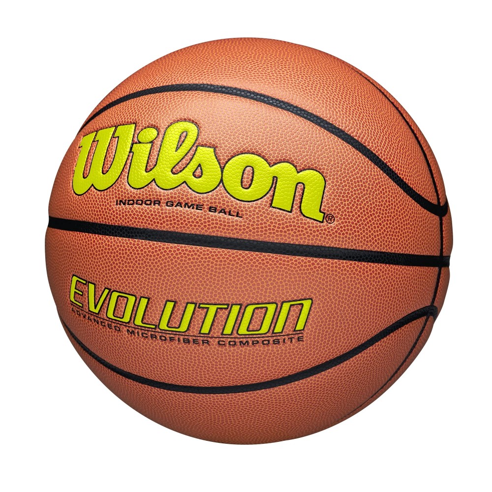 Wilson Evolution Indoor Game Basketball - Optic Yellow, Size 6 - 28.5" - Image 4