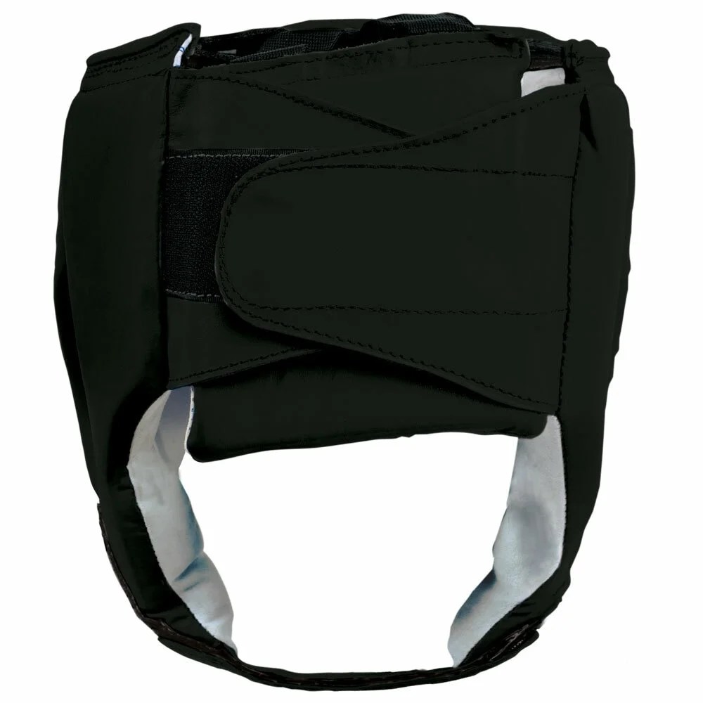 Open Face Leather Headgear - Black - Image 2