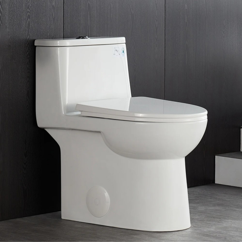 DeerValley Ursa DV-1F52677 Elongated One-Piece Toilet Ceramic 0.8/1.28 GPF Dual Flush Bathroom Toilets - Image 12