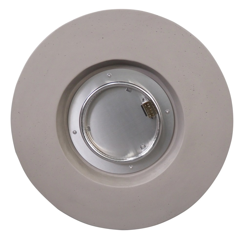 Alison Outdoor 31" Light Weight Concrete Round Gas Burning Fire Pit, Light Gray - Image 6