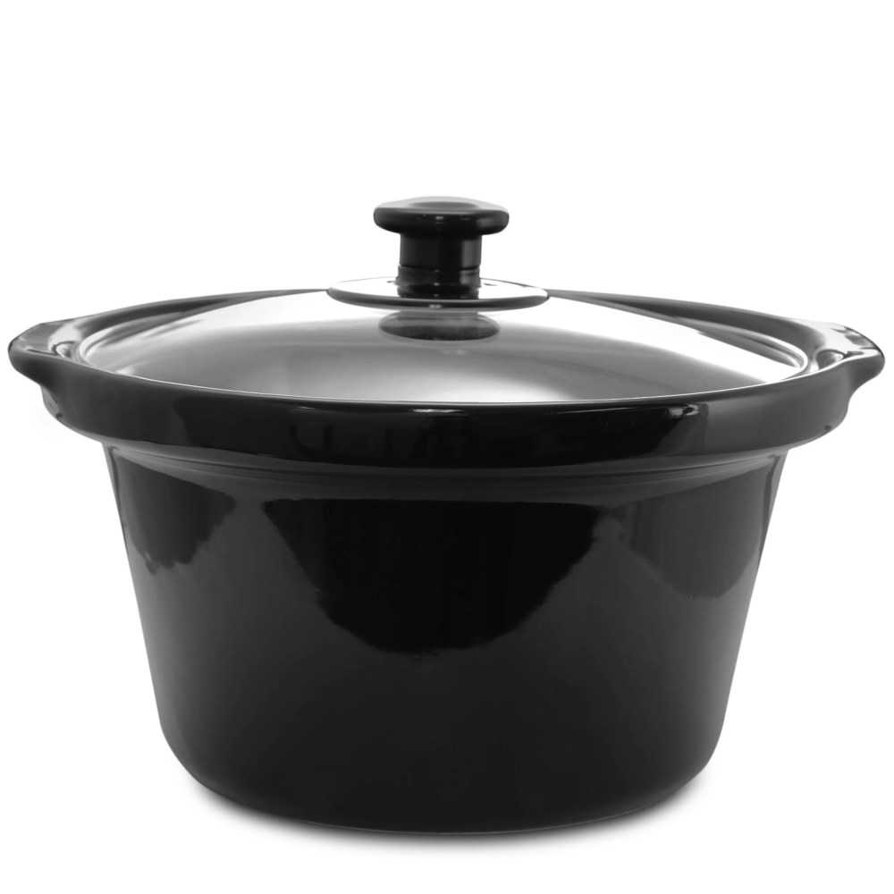 MegaChef Triple 2.5 Quart Slow Cooker and Buffet Server in Brushed Silver and Black Finish with 3 Ceramic Cooking Pots and Removable Lid Rests - Image 2