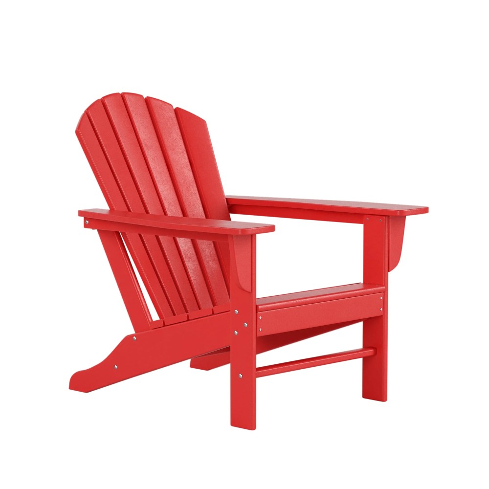 Westin Outdoor Adirondack Patio Chair with Ottoman Footrest,Red - Image 5