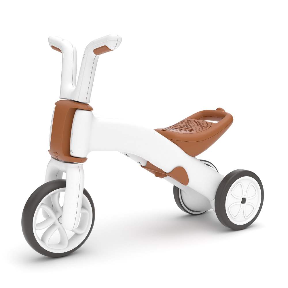 Chillafish Bunzi Gradual Balance Bike and Tricycle, 6 inches, 2-in-1 Ride on Toy for 1-3 Years Old, Silent Non-Marking Wheels, Camel