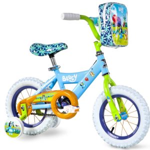 Bluey 12-inch Girls Bike with Training Wheels by Dynacraft, Coaster Brake, Steel Frame, Ages 3" 5, 1-Count