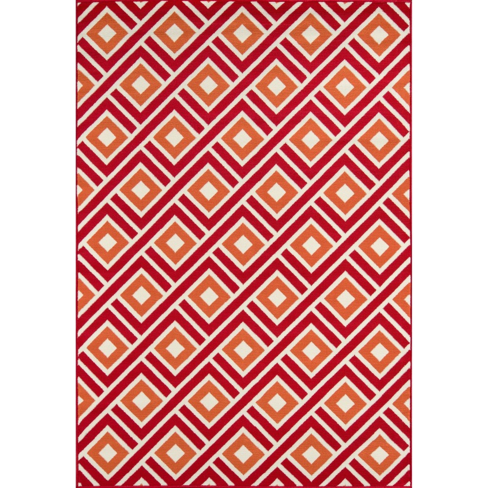 Momeni Rugs , Baja Collection Contemporary Indoor & Outdoor Area Rug, Easy to Clean, UV protected & Fade Resistant, 5'3" x 7'6", Blue - Image 2