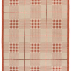Safavieh Courtyard Fulham Geometric Indoor/Outdoor Area Rug, Natural/Terracotta, 5'3" x 7'7"