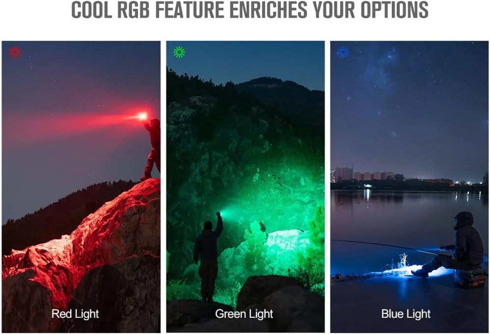 Olight Marauder Mini 7000 Lumens LED Super Bright Rechargeable Flashlight, Black - Image 3