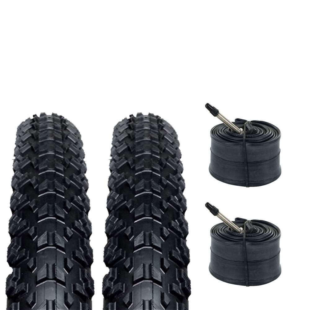 Zol Bundle Bike Bicycle Pack Z2018 Mtb Tires and Tube 262.25, Presta/French 48 MM Valve