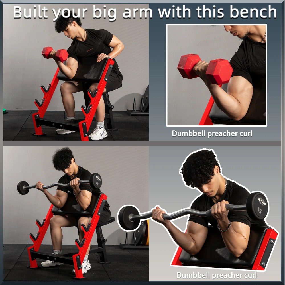 AOWINNOX Preacher Curl Bench, Tricep&Bicep Curl Machine, Arm Workout Equipment - Image 6
