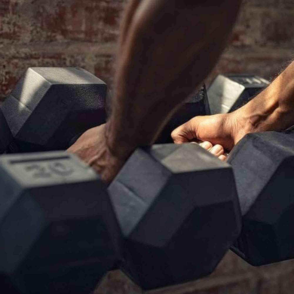 Signature Fitness Hex Dumbbells Workout Equipment Set of 5, 10, and 15 lbs - Image 7