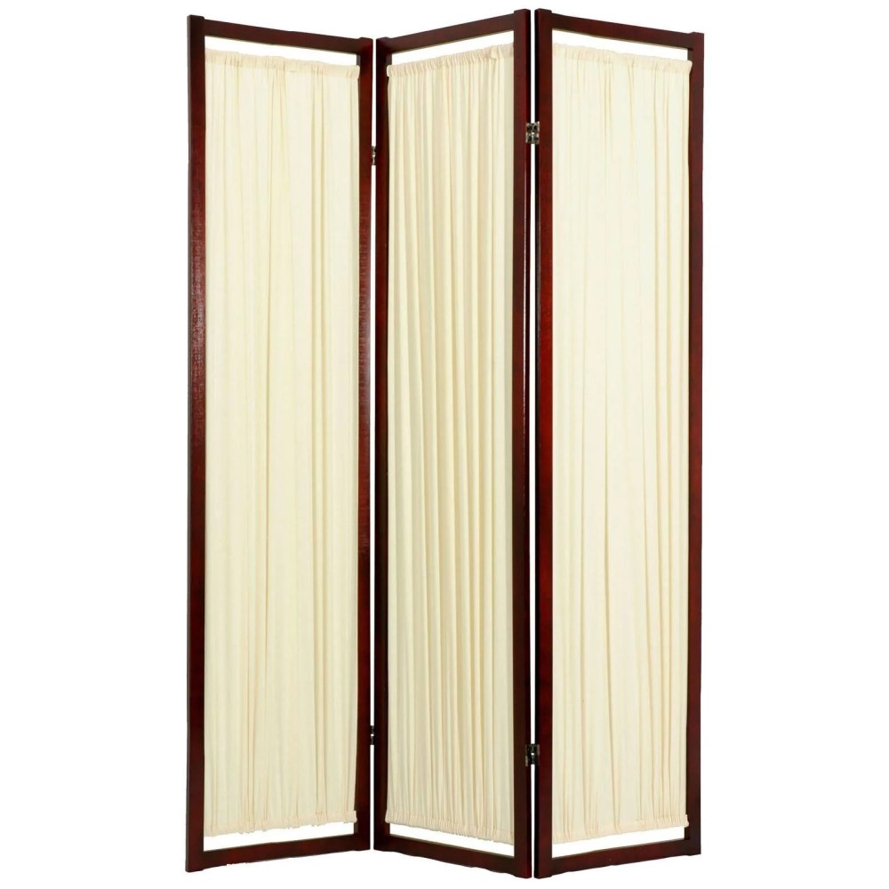 Red Lantern 6 ft Tall Helsinki Shoji Screen, Rosewood, 6 Panel Room Divider