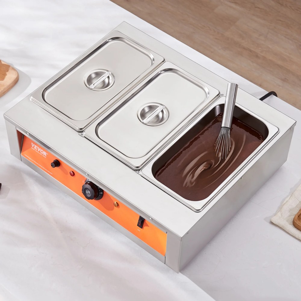 VEVOR Chocolate Tempering Machine Chocolate Melting Pot 26.5 Lbs 3 Tanks