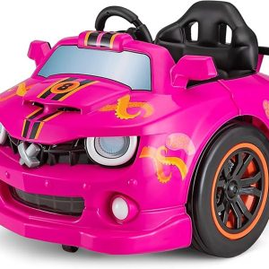 Kid Trax Dizzy Racers 6V Ride On Electric Car-360'Spin, Up to 66lbs, Ages 2-5, Pink