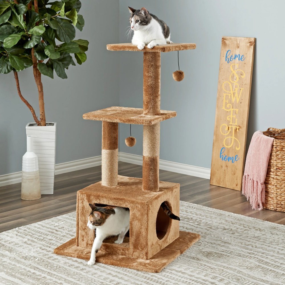 Two by Two Willow 43.7-inch Cat Tree, Cat Tower, Scratching Post, Perch & Playground - Image 3