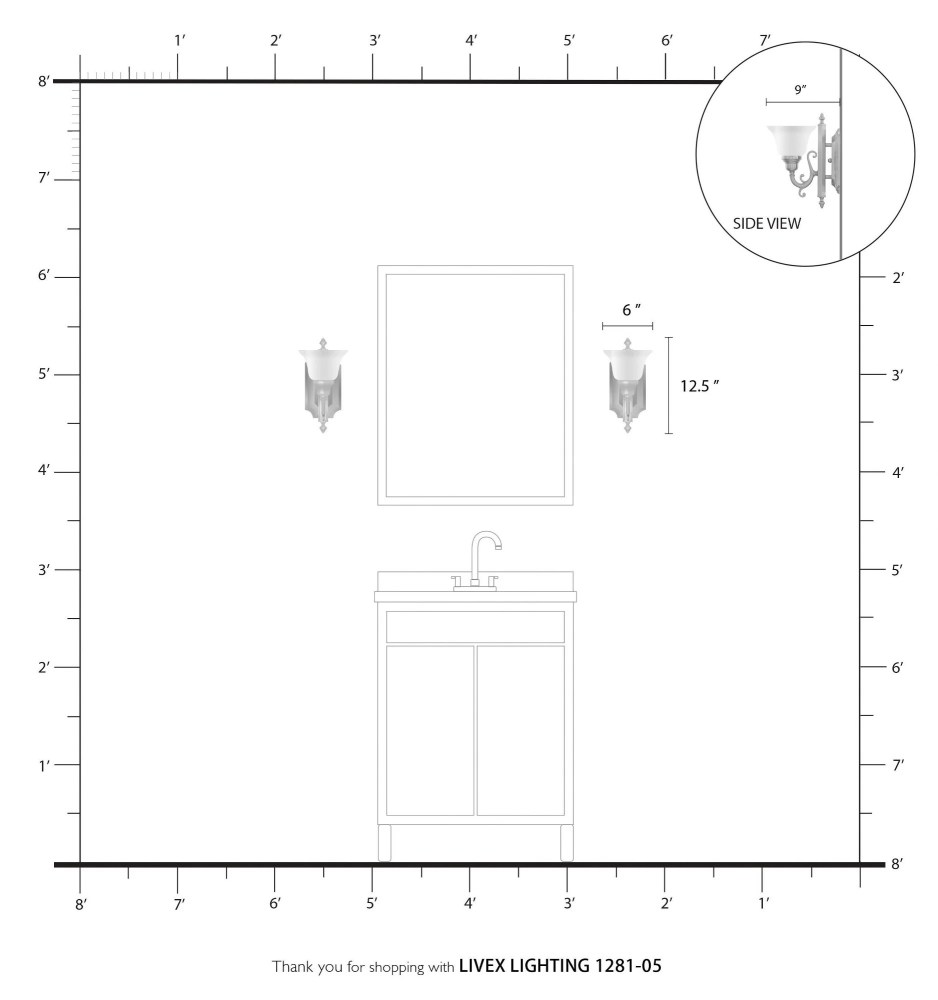 Livex Lighting French Regency Bath Light in Chrome - Image 2