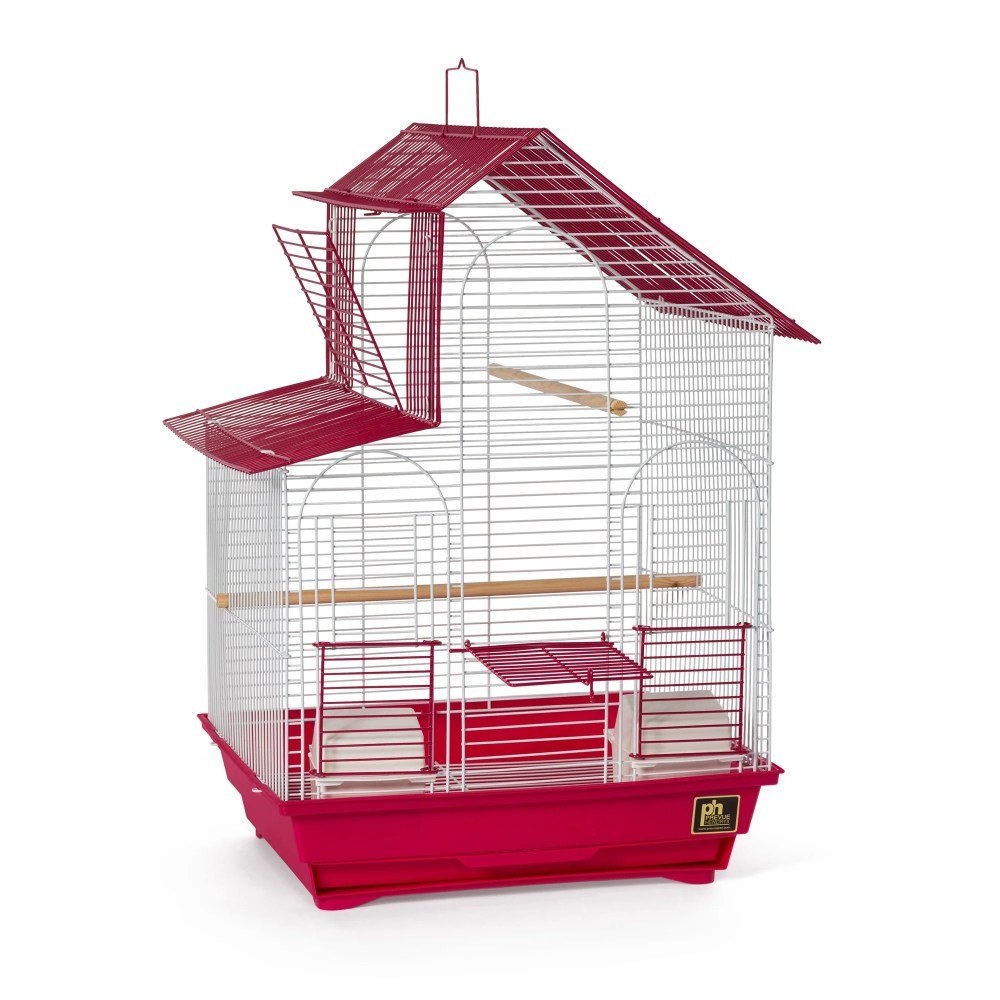 Prevue Pet Products Parakeet House Bird Cage Red SP41614-2 - Image 4