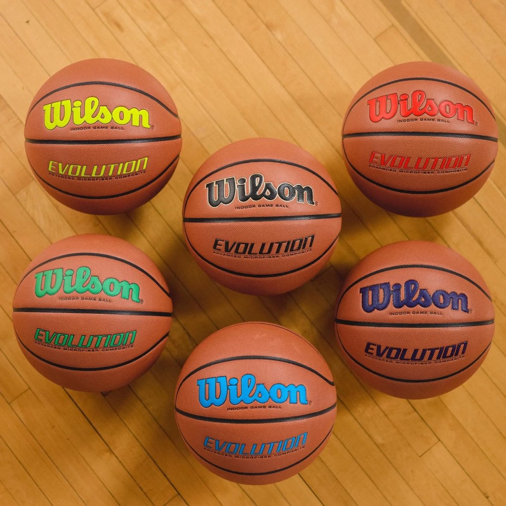 Wilson Evolution Indoor Game Basketball - Green, Size 7 - 29.5" - Image 5