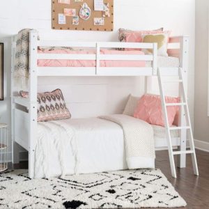 Powell Beckett White Wood Twin Bunk Bed