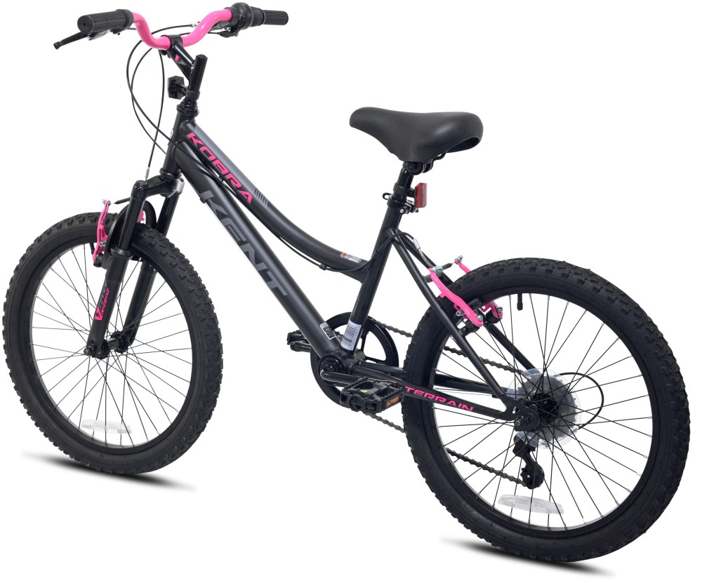 20" Kent Kobra Mountain Bicycle, Fits Rider 4'2" - 5", Black/Pink, Child, Unisex - Image 9