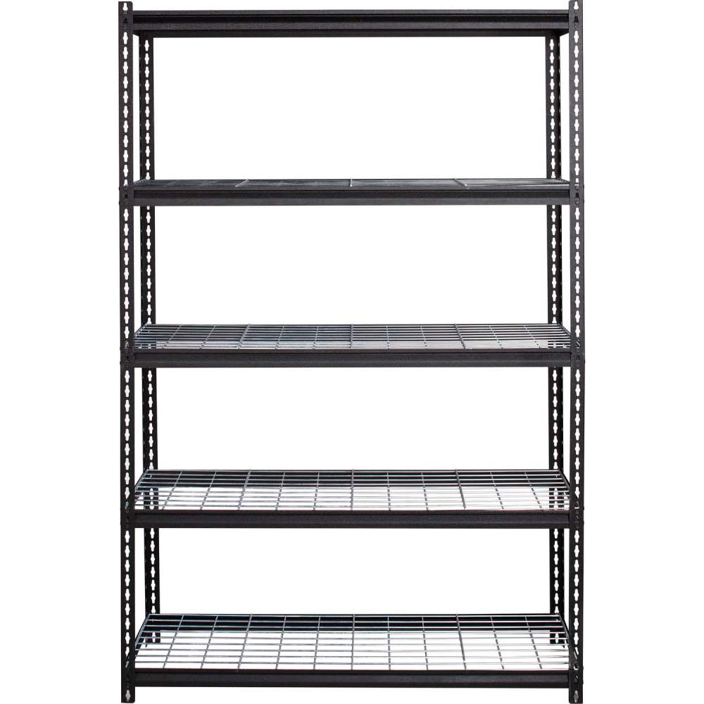 Lorell, Wire Deck Shelving, 1 Each, Black