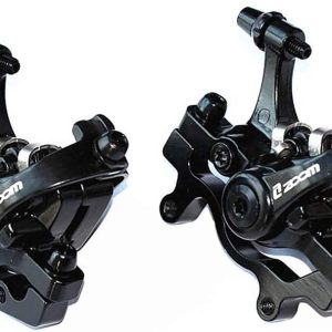BUCKLOS Mountain Bike Mechanical Disc Brake Caliper with Adapter,  MTB Dual Piston Line Pulling Brakes Aluminum Alloy Calipers Front Rear with Brake Pads for Road Bike,  Mountain Bike