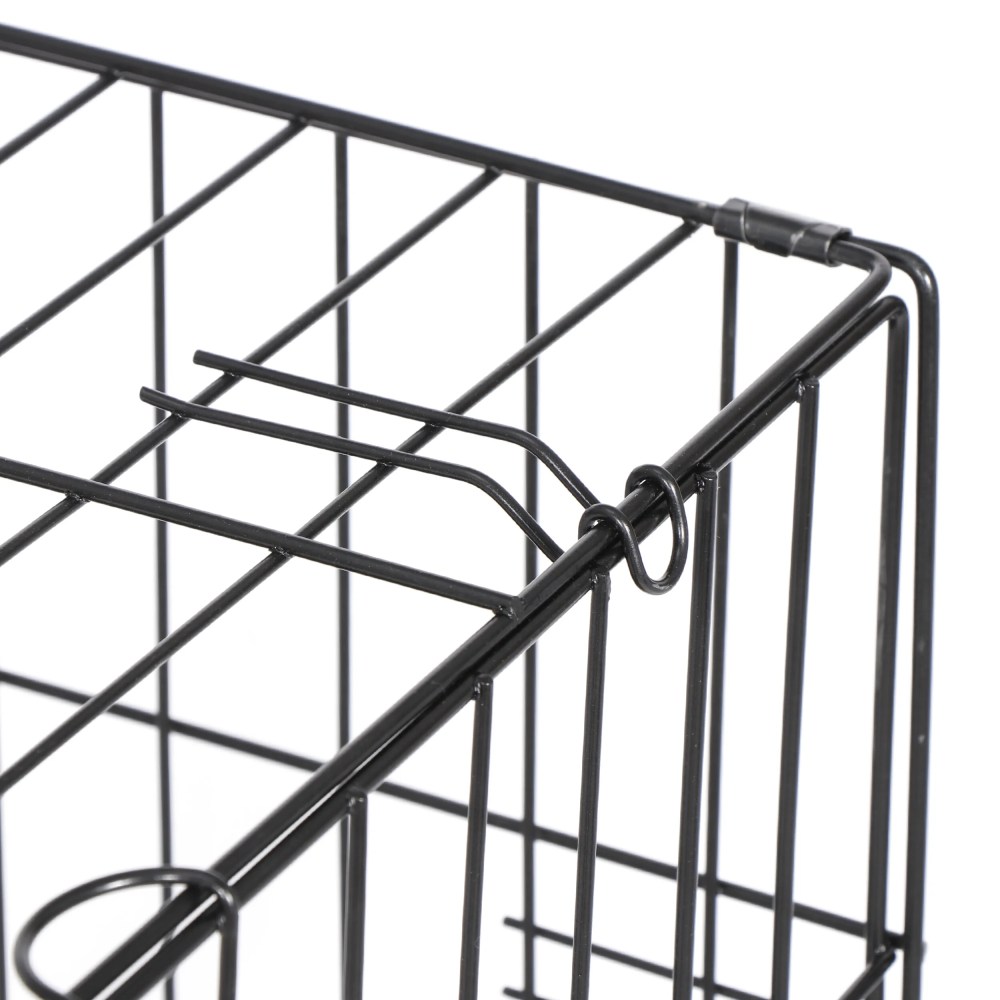 HomGarden 42'' Foldable Large Dog Crate Kennel Double Door, Black - Image 10