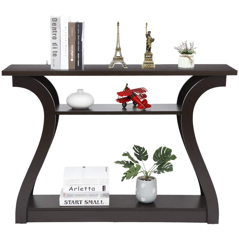 ZENY Entryway 47" SImple Style MDF Accent Console Table,Brown