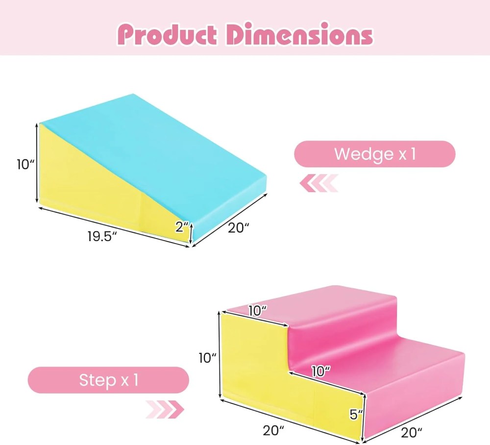 OLAKIDS Climbing Toys for Toddlers, Indoor Baby Foam Climbing Blocks Soft Play Set with PU Leather, Kids Climb and Crawl Playset Sliding Activity Structure Gym Playground Climber - Image 9