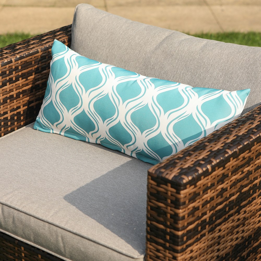 VENTOPYR Outdoor Furniture Brown Wicker Single Chair W Cushions, Pillow - Image 3
